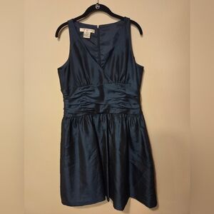 Evan Picone Navy Sleeveless Midi Dress Size 14P